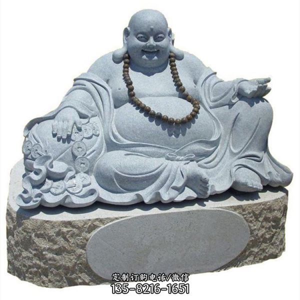 寺廟擺放花崗巖彌勒佛雕塑（2）