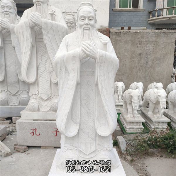 校園古代名人儒家學(xué)派孔子雕塑（8）