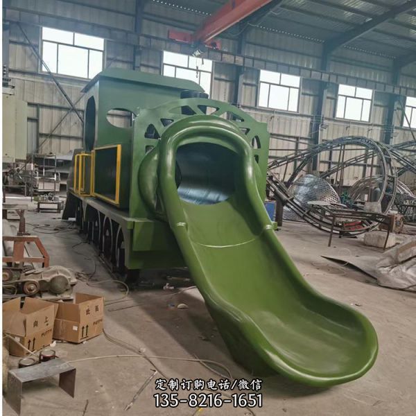 戶外仿真不銹鋼火車雕塑（5）