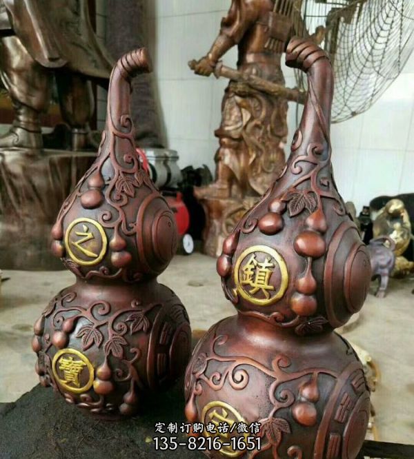 戶外寺院景觀裝飾品不銹鋼、玻璃鋼抽象葫蘆雕塑（2）