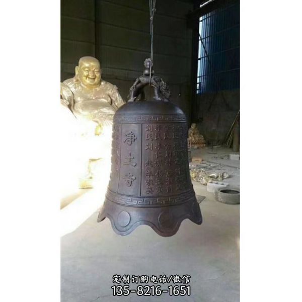 寺廟黃銅鑄造大型掛鐘雕塑