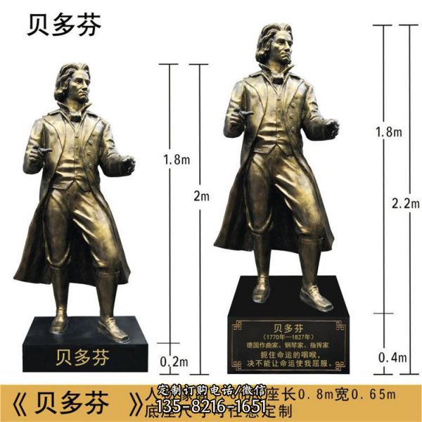 名人雕塑玻璃鋼校園文化人像雕塑（4）