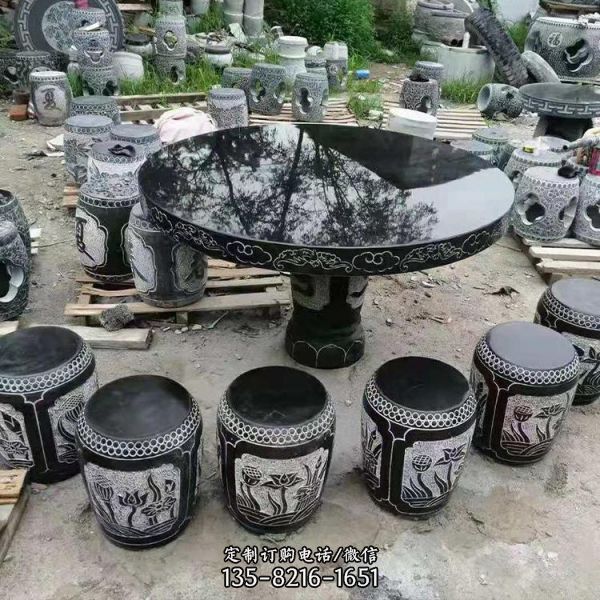 園林景觀仿古石雕園林創(chuàng)意石桌石凳雕塑（1）