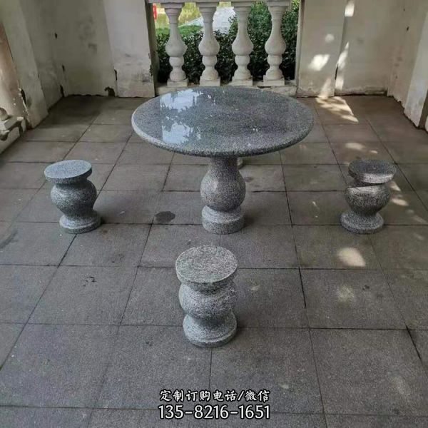 園林景觀仿古石雕園林創(chuàng)意石桌石凳雕塑（2）