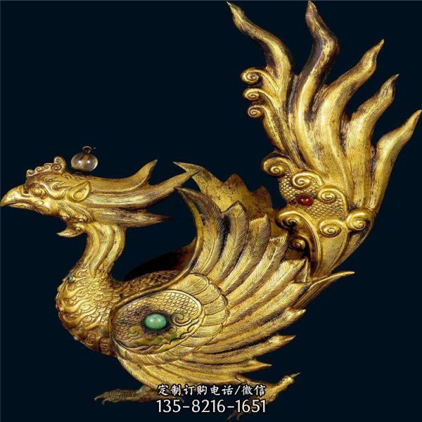 景觀建筑銅鳳凰雕塑 銅鳳凰雕塑擺件（2）