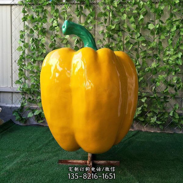 戶外園林玻璃鋼仿真蔬菜青椒雕塑