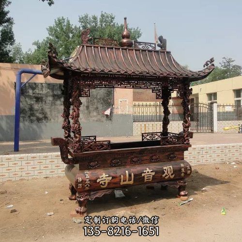 寺廟宗教祈福上香中式香爐雕塑（1）