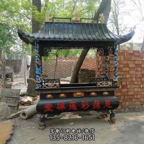 寺廟宗教祈福上香中式香爐雕塑（2）