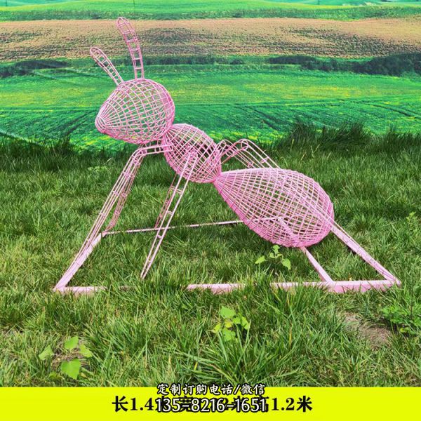 售樓處草坪景觀戶外擺件大型不銹鋼動物螞蟻雕塑（2）