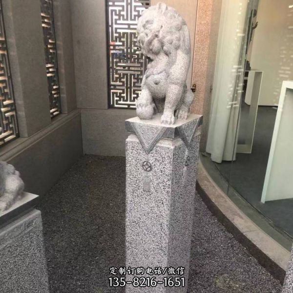 仿古做舊青石栓馬柱（3）