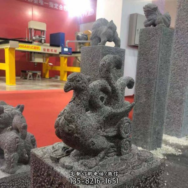 仿古做舊青石栓馬柱（4）