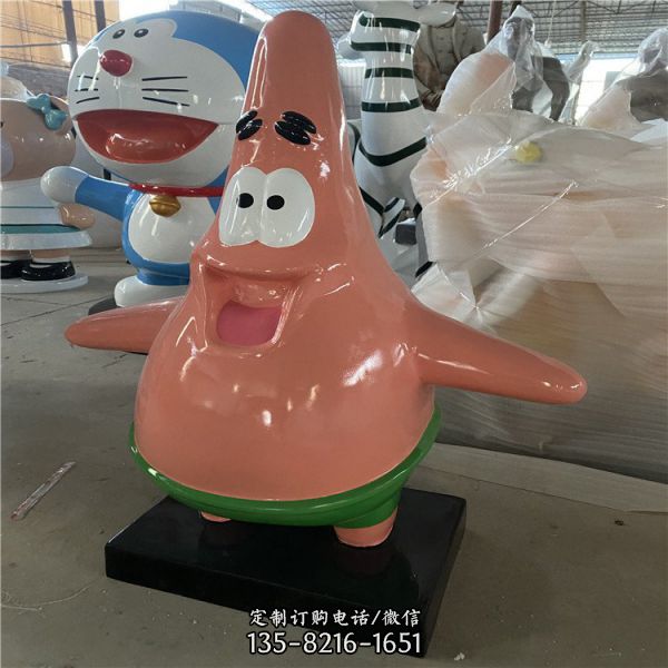 商場玻璃鋼卡通彩繪幼兒園卡通公仔雕塑（3）