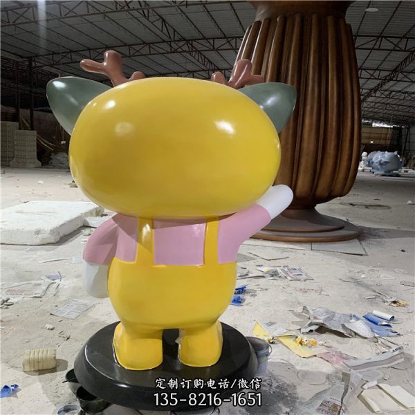玻璃鋼卡通幼兒園貓咪雕塑（3）