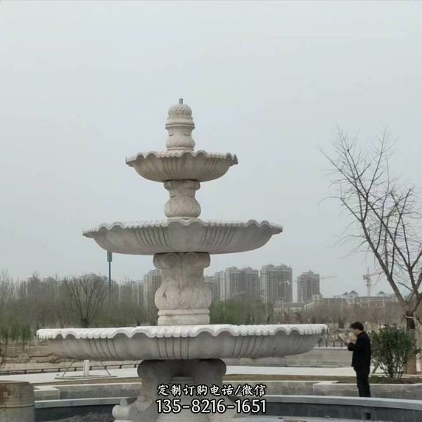 園林廣場晚霞紅轉運圓球風水球流水噴泉（2）