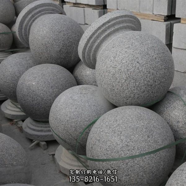 戶外廣場石材圓球 花崗巖路障石球擋車石（3）