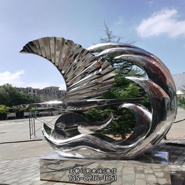 戶外不銹鋼水景花朵浪花景觀小品雕塑（2）