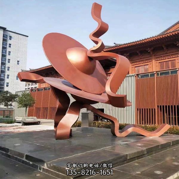 戶外不銹鋼水景花朵浪花景觀小品雕塑（5）