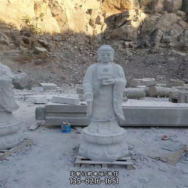 寺廟大理石羅漢佛像雕塑（6）
