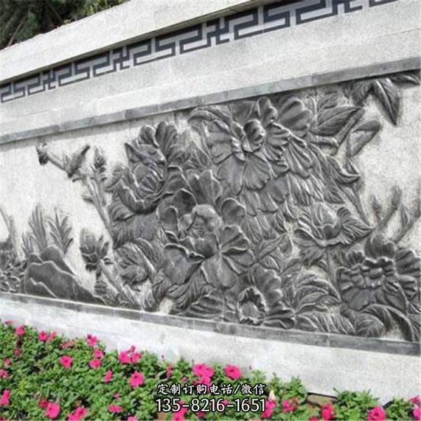 庭院寺廟大型浮雕地雕影壁照壁雕塑（2）