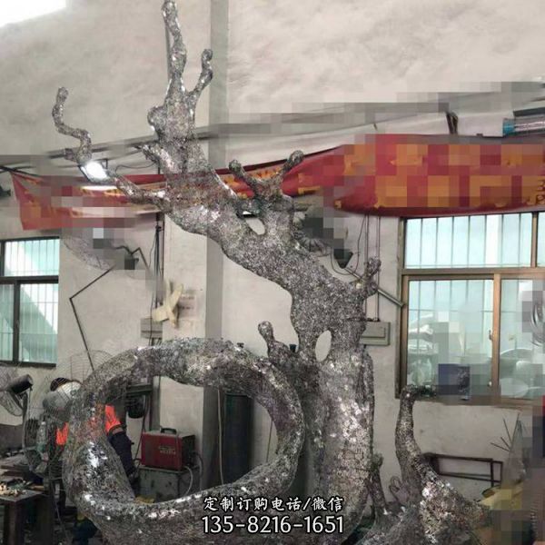 廣場不銹鋼鐵藝鏤空工藝品戶外景觀雕塑（1）