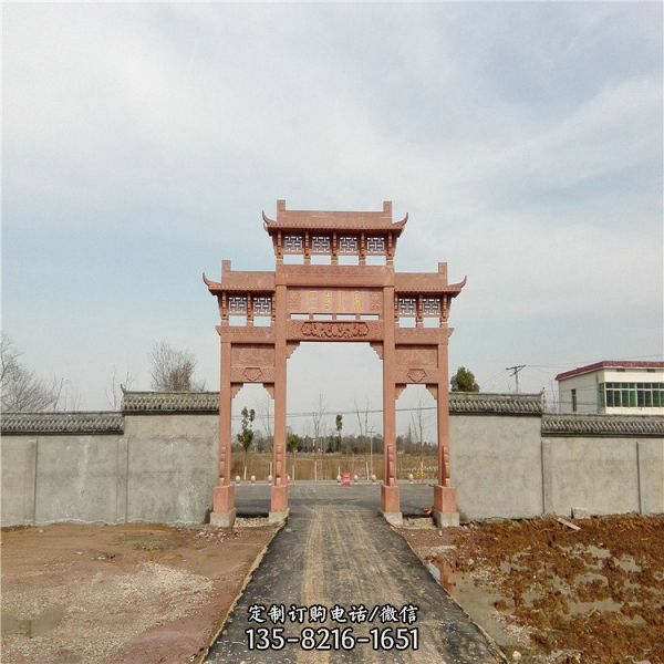 村口牌樓牌坊門樓仿古建筑（3）
