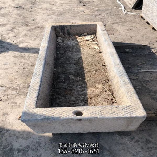 農場仿古石雕庭院老石槽雕塑（3）