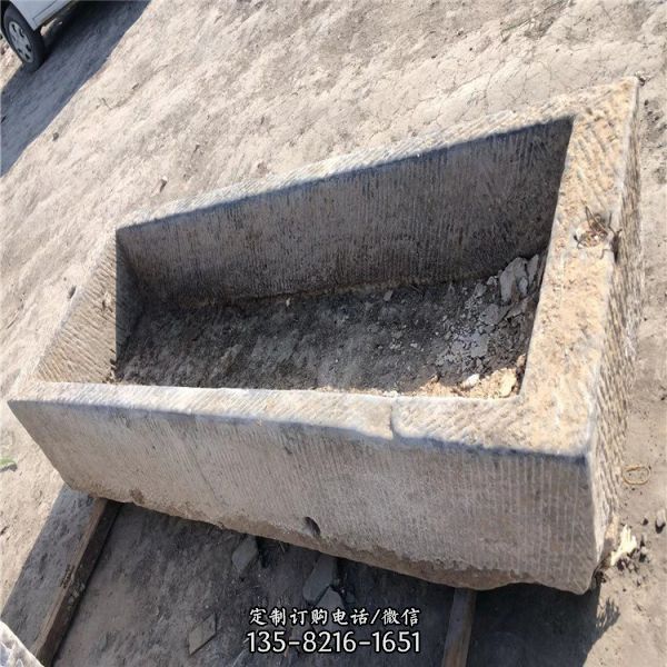 農場仿古石雕庭院老石槽雕塑（4）