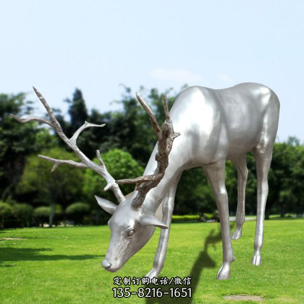 戶外園林景觀金屬抽象動物景觀梅花鹿雕塑（2）