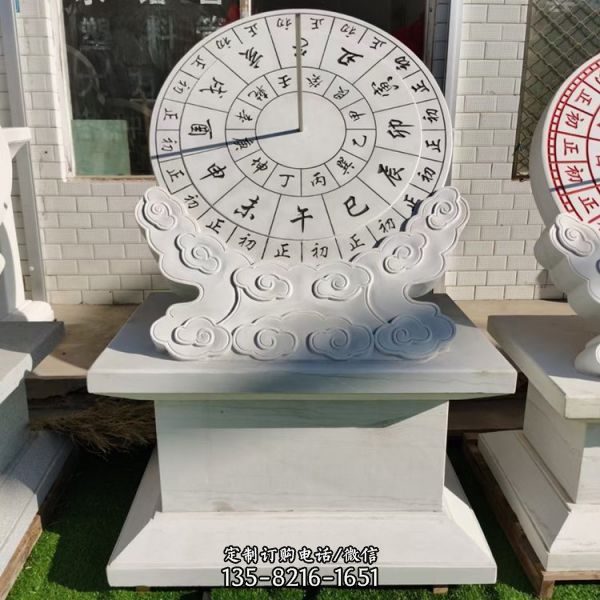 校園大理石石雕古代計時器日晷雕塑（4）