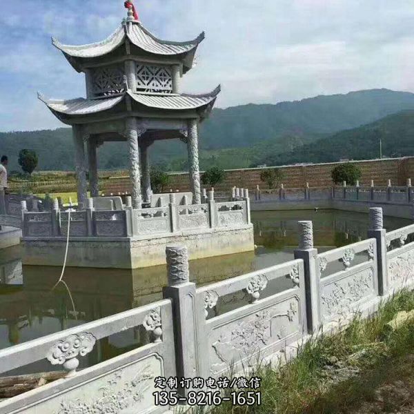 景區石橋漢白玉石雕防護欄桿（2）