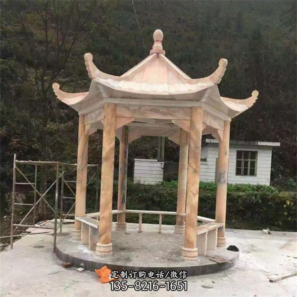 古建大理石雕刻中式?jīng)鐾ぷ?小區(qū)園林雕塑（4）