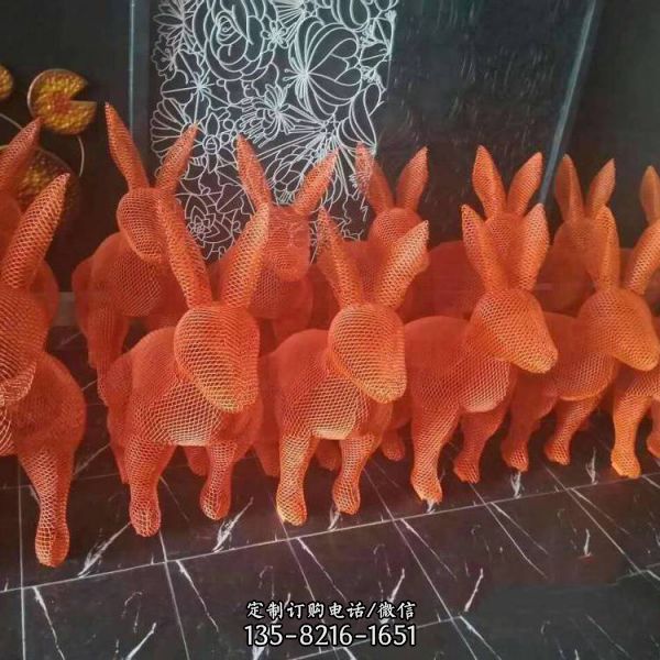 公園藝術(shù)品不銹鋼鏤空動物雕塑（3）
