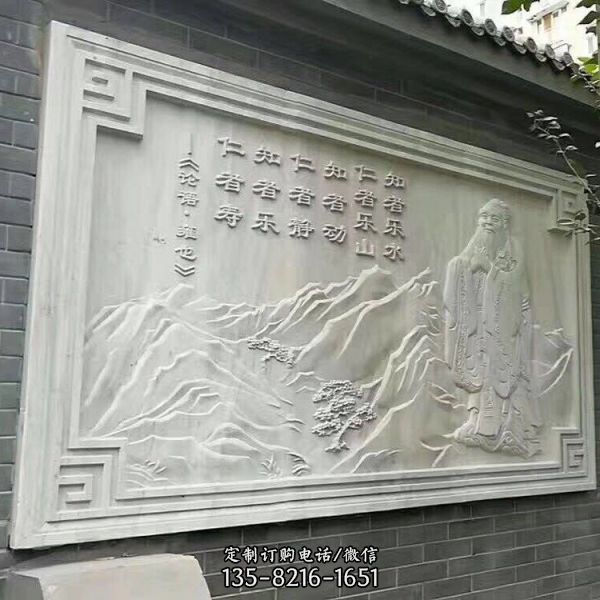 景區寺院古建筑青石浮雕花紋壁畫墻裝飾擺件（5）