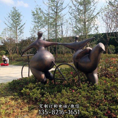 園林鍛銅浮雕抽象人物景觀小品雕塑（1）