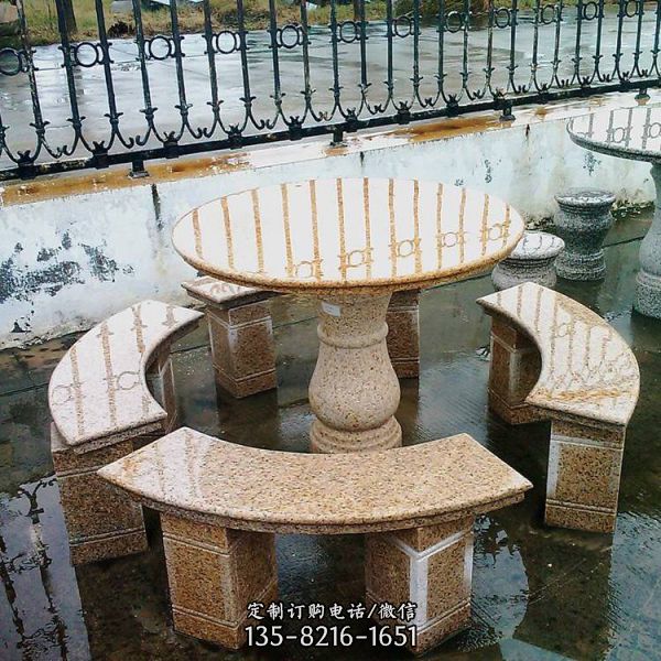 園林廣場石雕石桌椅雕塑（2）