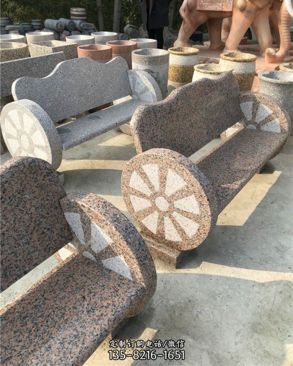 花崗巖雕刻長石凳公園庭院擺件（2）