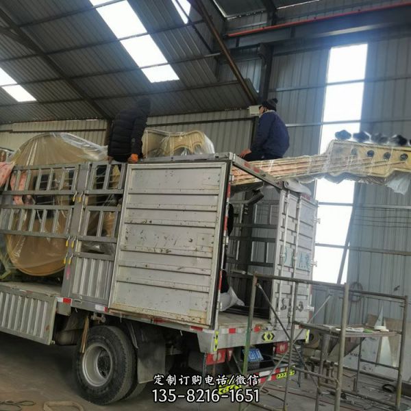 廣場(chǎng)景觀抽象吉他樂器造型不銹鋼雕塑擺件（5）