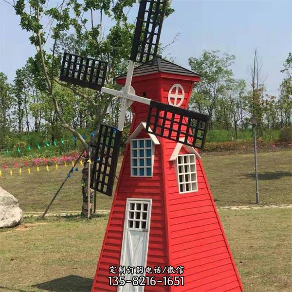 大型戶外景區公園廣場景觀裝飾擺件風車雕塑（3）