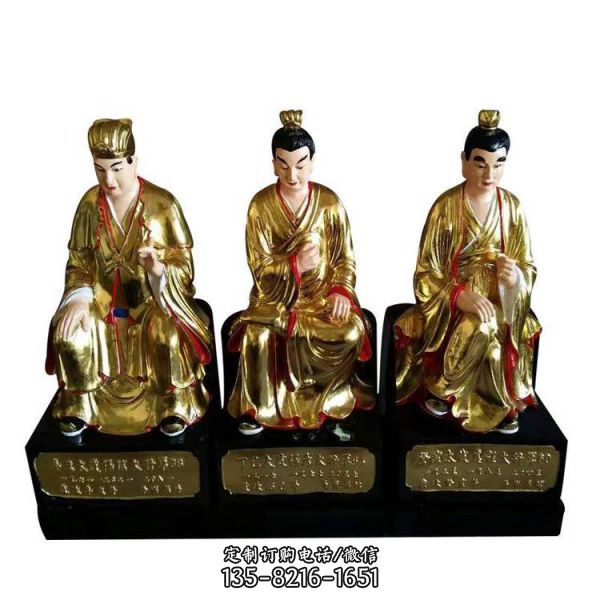 寺廟大型不銹鋼貼金佛像雕塑（3）