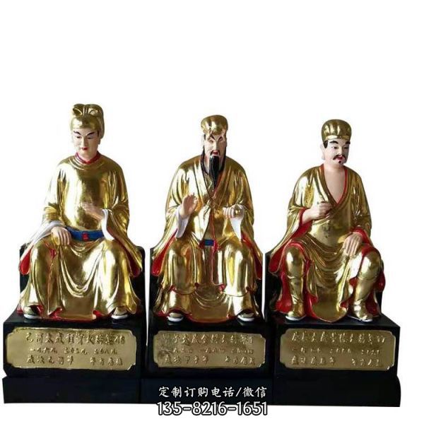 寺廟大型不銹鋼貼金佛像雕塑（1）
