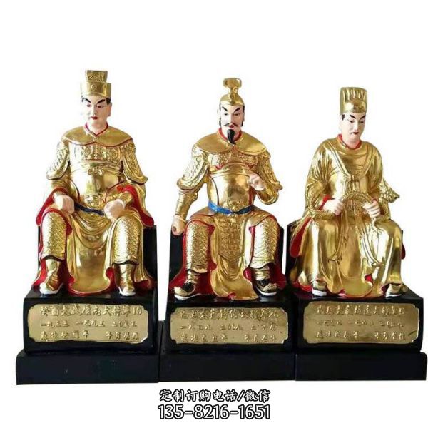寺廟大型不銹鋼貼金佛像雕塑（4）