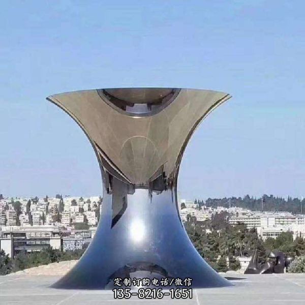 戶外廣場不銹鋼鏡面抽象園林景區藝術雕塑（2）