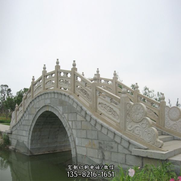 景觀石拱橋花崗巖護欄 庭院園林石橋雕塑（3）