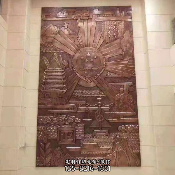 庭院銅雕創(chuàng)意室內(nèi)影壁雕塑（5）