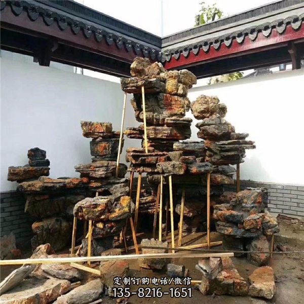 然靈璧石庭院園林疊石假山（5）