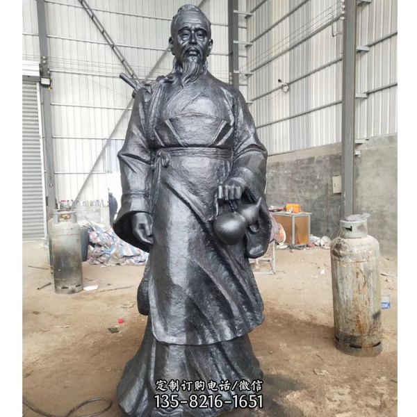 戶外園林玻璃鋼仿銅古代名人景觀