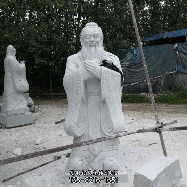 大理石石雕校園古代名人孔子雕塑（2）