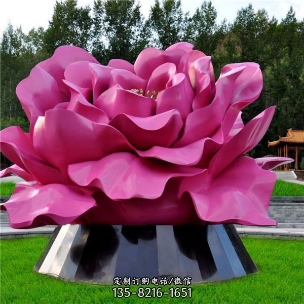 公園仿真不銹鋼花朵雕塑（1）