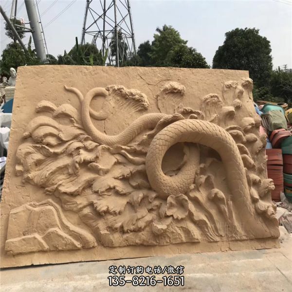 玻璃鋼浮雕人物主題背景墻（2）