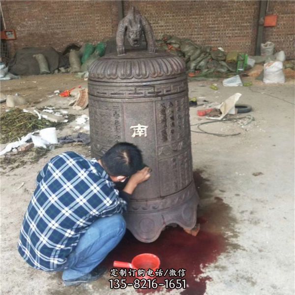 寺廟大型祈福鑄造青銅鐘黃銅鐘（4）